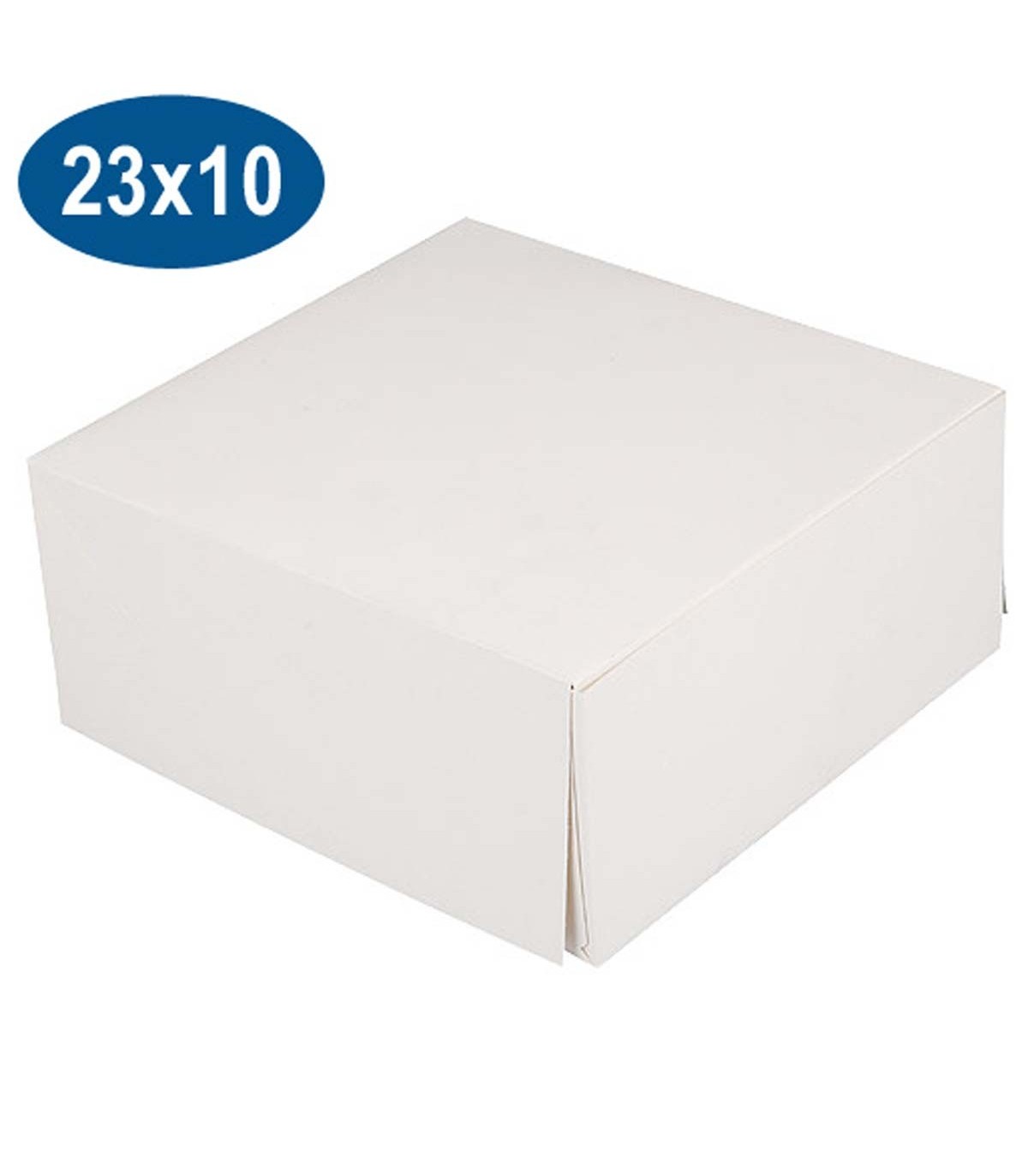Tomar represalias piel café Caja cartón cuadrada blanca con tapa separada 23 x 23 x 10 cm